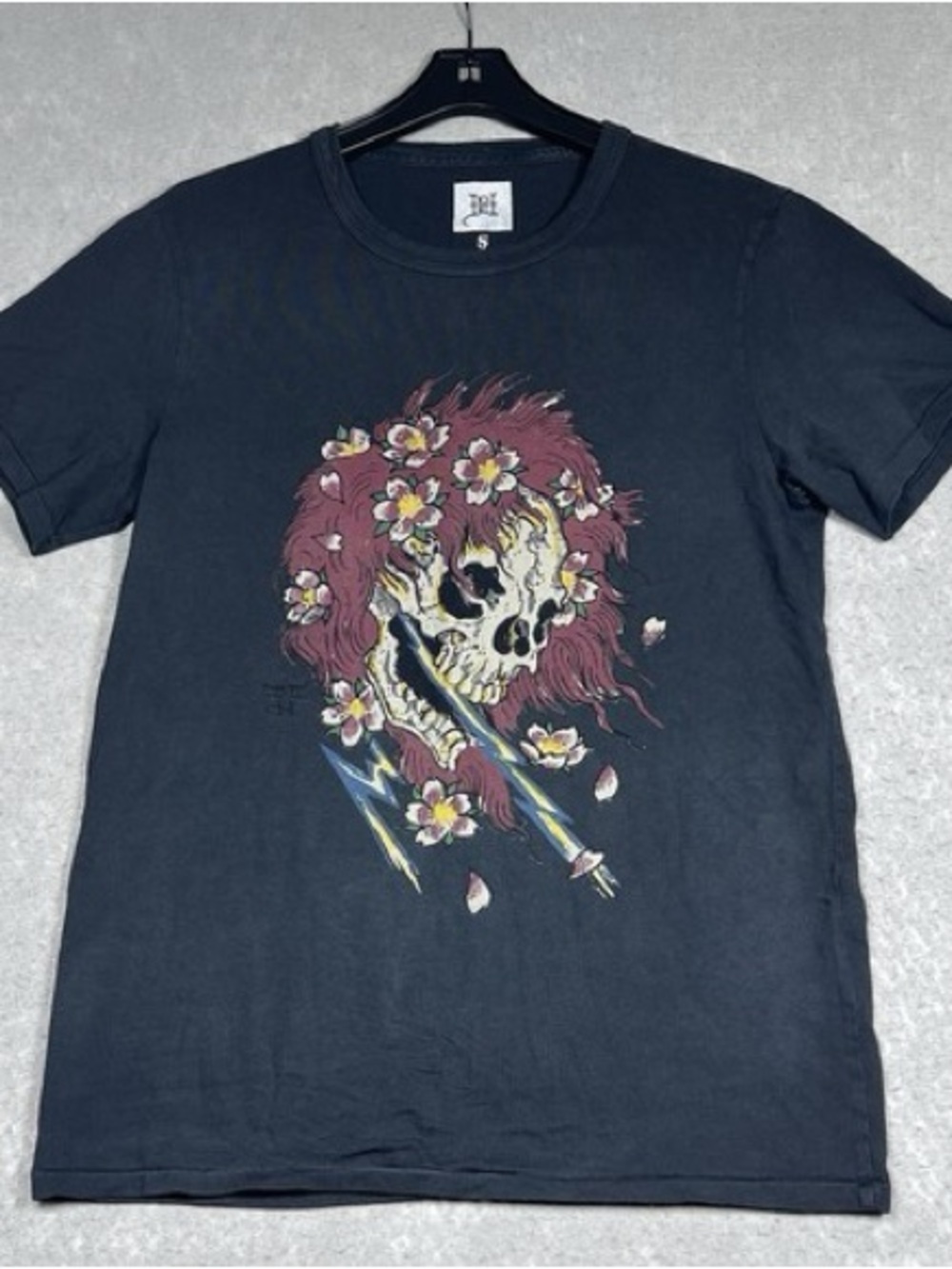 Vtg Ed Hardy "Archive Lightning Skull" Graphic Tee - Y2K/Grunge/Skater